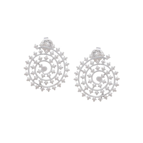 Spiral Serenity Stud Earrings - Sweetheart Jewel