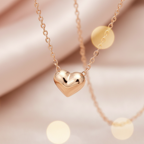 Sweet Heart 18K Rose Gold Pendant Necklace - Sweetheart Jewel
