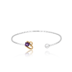 Violet Dream Cuff – Amethyst Sterling Silver Bracelet - Sweetheart Jewel