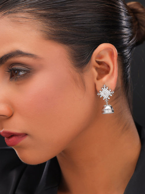 Wisdom Gaze Jhumka Earrings - Sweetheart Jewel