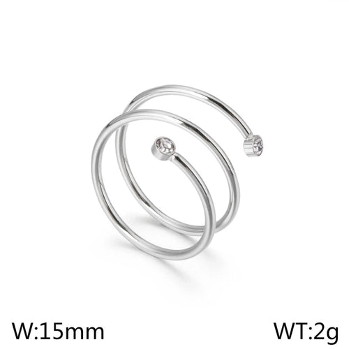 Zircon 18K Gold Plated Rings - Sweetheart Jewel