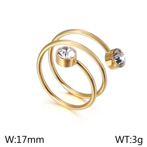Zircon 18K Gold Plated Rings - Sweetheart Jewel