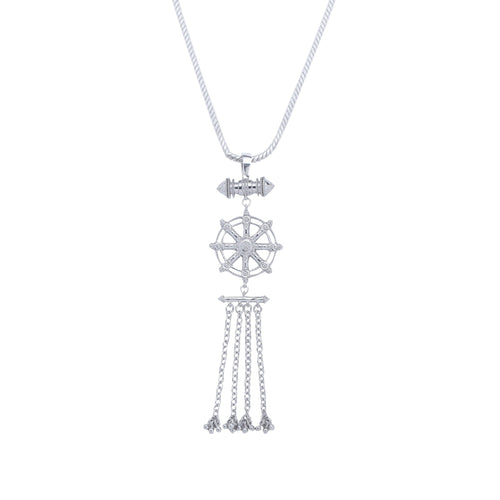 Dharma Wheel Balance Necklace