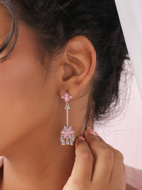 Mosaic Rose Garden Chandelier Earrings