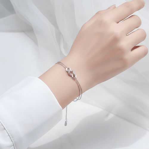 Adjustable Layered Charm Bracelet - Sweetheart Jewel