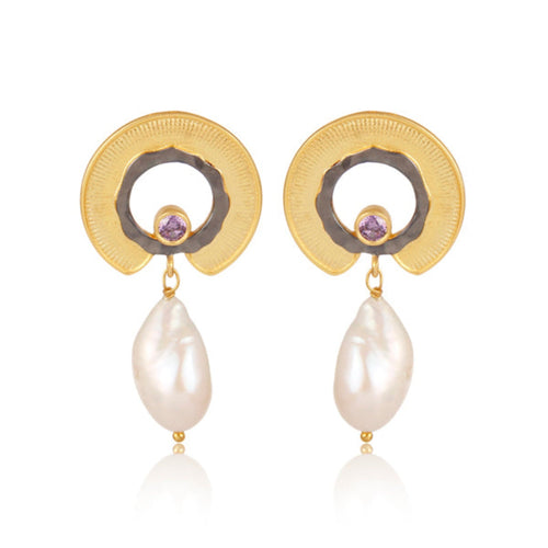 Amethyst Embrace Earrings - Sweetheart Jewel