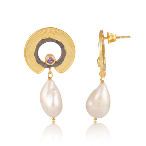 Amethyst Embrace Earrings - Sweetheart Jewel