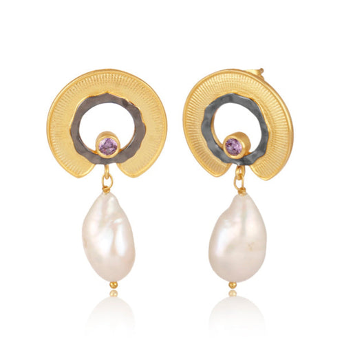 Amethyst Embrace Earrings - Sweetheart Jewel