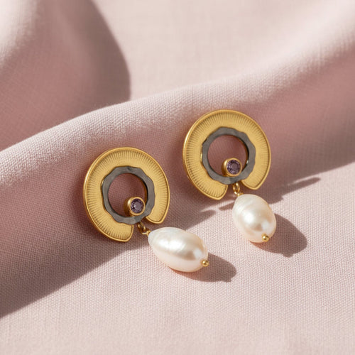 Amethyst Embrace Earrings - Sweetheart Jewel