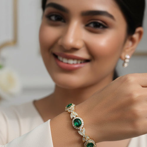 Austrian Crystal Garland Rose Gold Plated Bracelet - Sweetheart Jewel