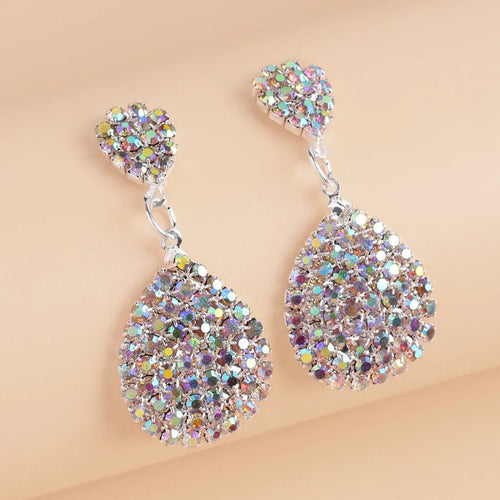 Dew Kiss Rhinestone Drop Earrings - Sweetheart Jewel