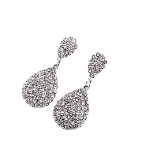 Dew Kiss Rhinestone Drop Earrings - Sweetheart Jewel