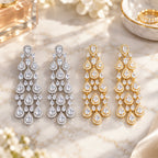 Elegant Lady Glittery Drop Earrings - Sweetheart Jewel