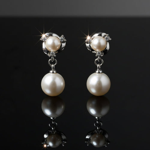 Elegant Pearl Fashion Drop Earrings - Sweetheart Jewel
