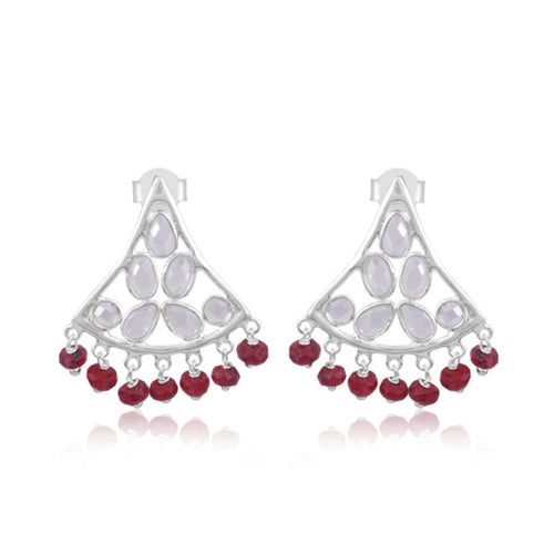 Eternal Flame Ruby Earrings - Sweetheart Jewel