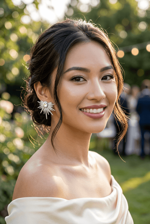 Feather Star 18k Earrings - Sweetheart Jewel