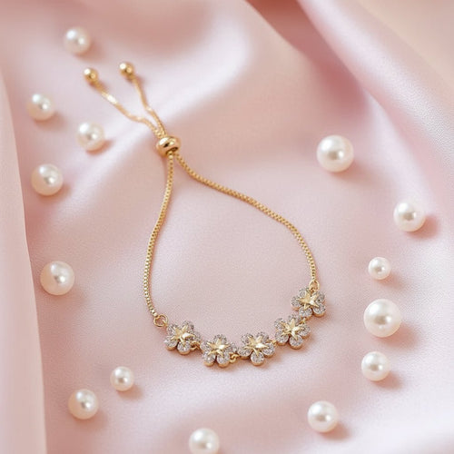 Flower Love Charm Bracelet - Sweetheart Jewel