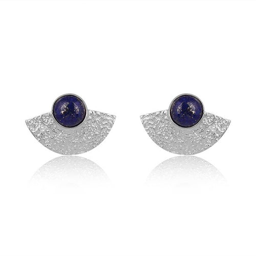 Lapis Luxe Silver Earrings - Sweetheart Jewel