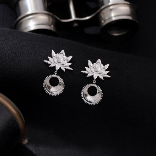 Lotus Moonlight Drop Earrings - Sweetheart Jewel
