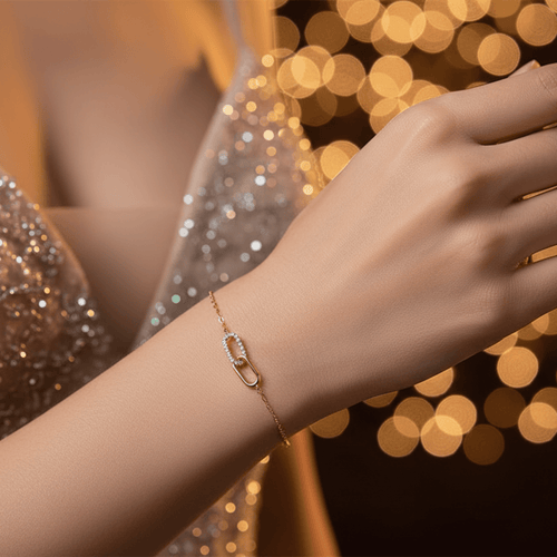 LoveBond Crystal Link Bracelet – Elegant Everyday Luxury - Sweetheart Jewel