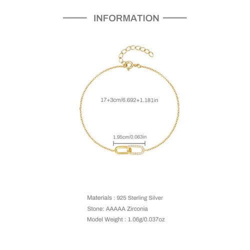 LoveBond Crystal Link Bracelet – Elegant Everyday Luxury - Sweetheart Jewel