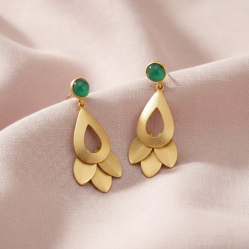 Luna Verde Silver Earrings - Sweetheart Jewel