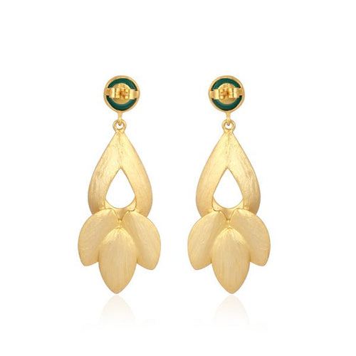 Luna Verde Silver Earrings - Sweetheart Jewel