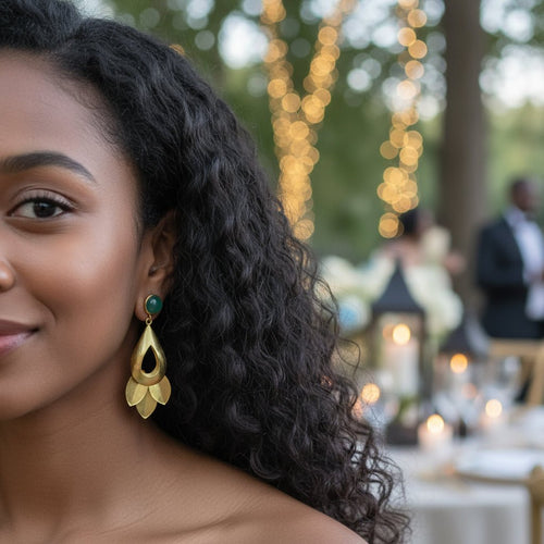 Luna Verde Silver Earrings - Sweetheart Jewel