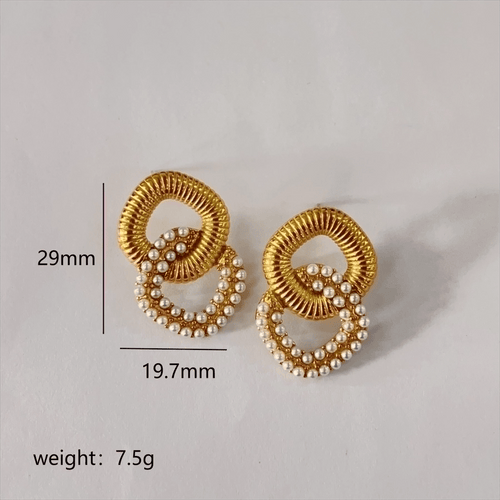 Modern Style Pearls Earring - Sweetheart Jewel