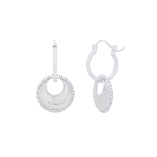 Moonlit Crescent Hoop Earrings - Sweetheart Jewel
