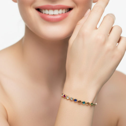 Multicolored Austrian Crystal Bracelet - Sweetheart Jewel
