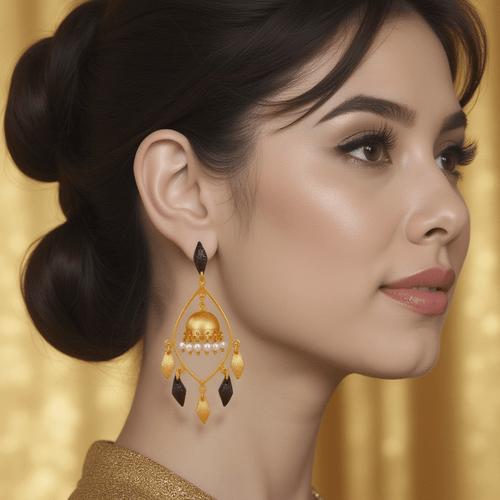 Mystic Aura Gold Dome Earrings - Sweetheart Jewel