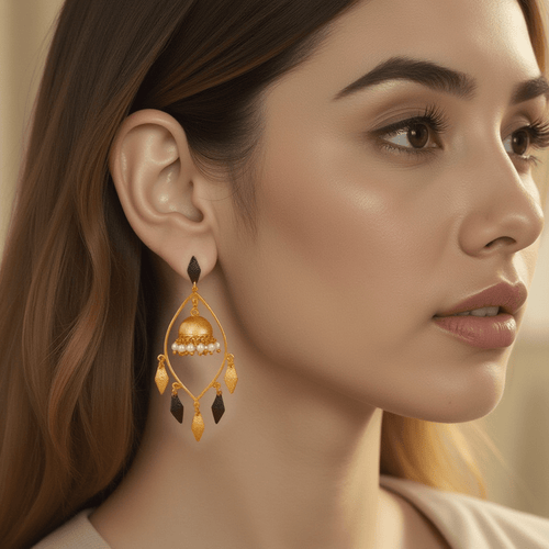 Mystic Aura Gold Dome Earrings - Sweetheart Jewel