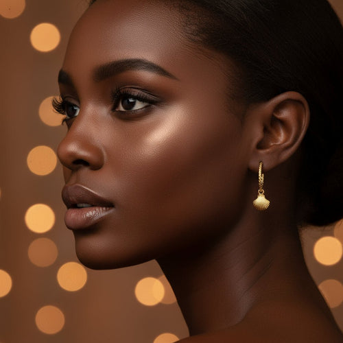 Ocean Breeze Seashell Hoop Earrings – Textured Sterling Silver Charm - Sweetheart Jewel