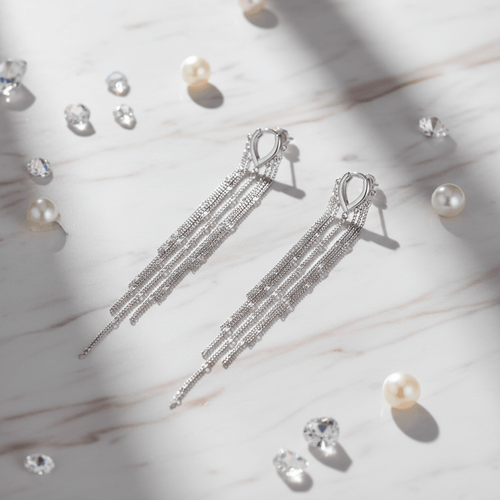 Pretty Girl Sterling Silver Drop Earrings - Sweetheart Jewel