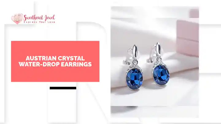 Austrian Crystal Water-drop Earrings by@Outfy