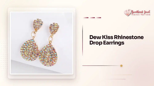 Dew Kiss Rhinestone Drop Earrings by@Outfy