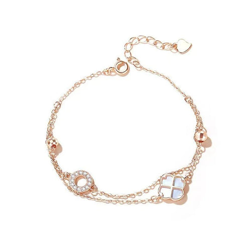 Pure Radiance Clover Bracelet S925 Sterling Silver - Sweetheart Jewel