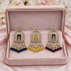 Rajsi Kundan Pearl Statement Earrings – Indo-Western Jewelry - Sweetheart Jewel