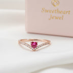 Red Heart Romantic Ring - Sweetheart Jewel