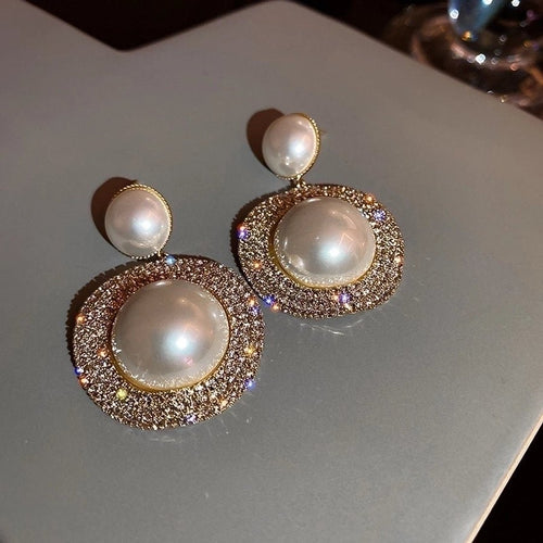 Retro Designer Rhinestones Drop Earrings - Sweetheart Jewel