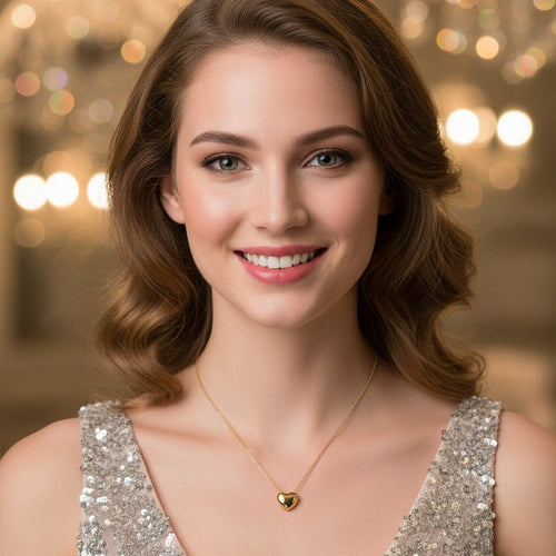 Sweet Heart 18K Rose Gold Pendant Necklace - Sweetheart Jewel