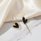 Tassel Love Heart Earrings - Sweetheart Jewel