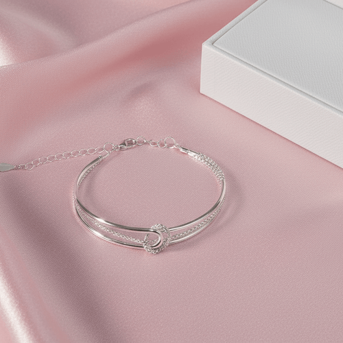 Urban Chic Double - Link Silver Bracelet - Sweetheart Jewel